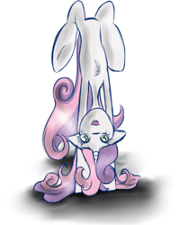 Size: 933x1168 | Tagged: safe, artist:diankave, sweetie belle, unicorn, semi-anthro, g4, arm hooves, eyelashes, female, filly, foal, simple background, solo, transparent background