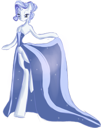 Size: 1014x1281 | Tagged: safe, artist:diankave, rarity, unicorn, anthro, unguligrade anthro, g4, arm hooves, clothes, corset, dress, female, simple background, solo, transparent background