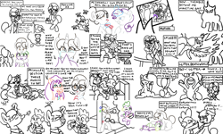 Size: 8016x4816 | Tagged: safe, artist:pony4koma, izzy moonbow, opaline arcana, princess celestia, rarity, raven, spike, sunny starscout, alicorn, dragon, fly, fly-der, human, hybrid, pony, spider, unicorn, g4, g5, spoiler:my little pony: make your mark, angry, asphyxiation, cake, cakelestia, confused, cooking, crying, cuddling, cute, disgusted, distracted, eating, female, flowing mane, food, glasses, glitter, hair bun, happy, humanized, hunting, hunting trophy, ice cream, implied death, legs, magic, male, necktie, newbie artist training grounds, older, older spike, photo, picnic, ravenbetes, relationship, sad, scared, secretary, ship:ravenspike, shipping, spikabetes, spike's mother, straight, strangling, thought bubble, training, wall of tags, winged spike, wings