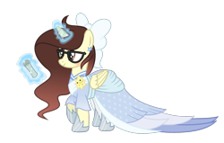 Size: 2000x1272 | Tagged: safe, artist:darbypop1, oc, oc:darby, alicorn, pony, alicorn oc, clothes, dress, female, horn, magic, mare, scroll, simple background, solo, transparent background, wings