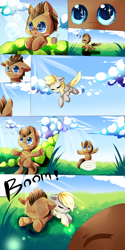 Size: 1000x2000 | Tagged: safe, artist:aquagalaxy, derpy hooves, doctor whooves, time turner, earth pony, pegasus, pony, g4, comic, female, male, ship:doctorderpy, shipping, straight