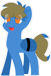 Size: 2921x4367 | Tagged: safe, artist:mr_nate89, oc, oc only, oc:nate, pegasus, pony, brown hair, folded wings, no pupils, simple background, solo, transparent background, wings