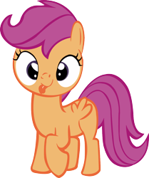 Size: 954x1142 | Tagged: safe, artist:herrmyrddin, scootaloo, pegasus, pony, g4, lesson zero, :p, cute, cutealoo, derp, female, filly, foal, simple background, solo, tongue out, transparent background, vector