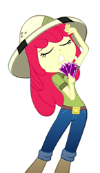 Size: 417x720 | Tagged: safe, edit, edited screencap, screencap, apple bloom, human, equestria girls, g4, my little pony equestria girls: summertime shorts, the canterlot movie club, background removed, simple background, solo, transparent background