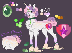 Size: 1280x948 | Tagged: safe, artist:malinraf1615, sweetie belle, pony, g4, chest fluff, older, reference sheet, solo, the cmc's cutie marks, unshorn fetlocks