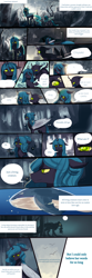 Size: 2000x6000 | Tagged: safe, artist:aquagalaxy, queen chrysalis, oc, changeling, changeling queen, pony, whale, wolf, g4, changeling queen oc, comic, female, high res