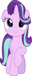 Size: 3000x7214 | Tagged: safe, artist:dashiesparkle, starlight glimmer, pony, unicorn, g4, uncommon bond, .svg available, absurd resolution, cute, female, glimmerbetes, mare, raised hoof, simple background, smiling, solo, transparent background, vector
