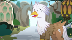 Size: 1280x720 | Tagged: safe, artist:mlp-silver-quill, oc, oc:silver quill, hippogriff, after the fact, after the fact:griffs galore!, cute, mount aris, ocbetes, this will end in pain