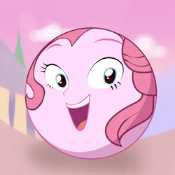 Size: 1200x1200 | Tagged: safe, pinkie pie, human, equestria girls, g4, ball, morph ball, pinkieball, solo