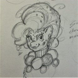 Size: 1935x1943 | Tagged: safe, artist:petea#5336, pinkie pie, earth pony, pony, g4, clown, looking at you, smiling, solo, traditional art