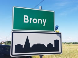 Size: 2048x1536 | Tagged: safe, princess luna, g4, brony in łódź, irl, namesake, photo, plushie, poland, pun, sign, visual pun, łódź