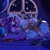 Size: 2000x2000 | Tagged: safe, alternate version, artist:orphicswanart, derpibooru exclusive, discord, twilight sparkle, alicorn, draconequus, pony, bed, covers, discolight, female, high res, male, mare, night, pillow, redesign, shipping, sleeping, smiling, stars, straight, twilight sparkle (alicorn), white hair, window