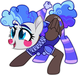 Size: 1841x1769 | Tagged: safe, artist:rickysocks, oc, oc only, pegasus, pony, base used, clothes, clown makeup, female, hat, mare, party hat, simple background, socks, solo, striped socks, transparent background