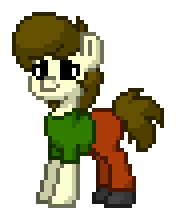 Size: 176x220 | Tagged: safe, artist:dematrix, earth pony, pony, pony town, beard, clothes, facial hair, male, pixel art, ponified, scooby-doo!, shaggy rogers, shoes, simple background, solo, stallion, transparent background