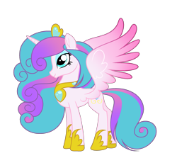 Size: 2135x1908 | Tagged: safe, artist:galaxyswirlsyt, princess flurry heart, pony, g4, colored wings, gradient wings, older, older flurry heart, simple background, solo, transparent background, wings