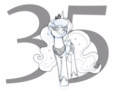Size: 3552x2645 | Tagged: safe, artist:lummh, princess luna, alicorn, pony, g4, high res, solo