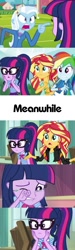Size: 646x2149 | Tagged: safe, edit, edited screencap, screencap, rainbow dash, sci-twi, trixie, twilight sparkle, human, dashing through the mall, equestria girls, equestria girls specials, g4, my little pony equestria girls: better together, my little pony equestria girls: dance magic, my little pony equestria girls: holidays unwrapped, my little pony equestria girls: movie magic, my little pony equestria girls: rainbow rocks, 100% rage, 200% angry, angry, crying, heartbreak, pointing, poor, rage, shocked, yelling