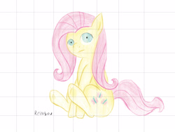 Size: 4000x3000 | Tagged: safe, artist:reinbou, fluttershy, pegasus, pony, g4, simple background, solo