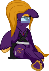 Size: 1920x2776 | Tagged: safe, artist:alexdti, oc, oc:purple creativity, pegasus, pony, clothes, dress, glasses, simple background, solo, transparent background