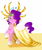 Size: 2762x3311 | Tagged: safe, artist:aztrial, pipp petals, pegasus, pony, g5, my bananas, my little pony: tell your tale, spoiler:g5, spoiler:my little pony: tell your tale, clothes, crown, dress, female, hair over one eye, headdress, high res, jewelry, mare, raised hoof, regalia, scene interpretation, smiling, solo, unshorn fetlocks