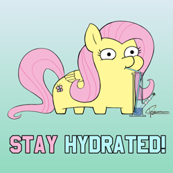 Size: 3500x3500 | Tagged: safe, artist:r5on11c, fluttershy, pegasus, pony, g4, :t, blue background, bong, cyan background, drinking, drinking straw, drugs, gradient background, high res, marijuana, painfully innocent fluttershy, simple background, solo, squatpony, text, this will end in tears, wat