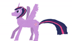 Size: 1280x720 | Tagged: safe, artist:fiveclassified, twilight sparkle, alicorn, pony, g4, simple background, solo, twilight sparkle (alicorn), white background