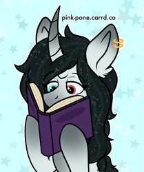 Size: 1253x1500 | Tagged: safe, artist:pink-pone, oc, oc:dream reader, pony, unicorn, book, solo