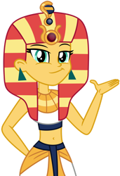 Size: 1024x1500 | Tagged: safe, artist:emeraldblast63, sunset shimmer, human, equestria girls, g4, bare midriff, belly, belly button, egyptian, egyptian headdress, midriff, simple background, thin, transparent background