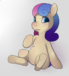 Size: 1000x1100 | Tagged: safe, artist:happycrumble, bon bon, sweetie drops, earth pony, pony, female, mare, sitting, solo