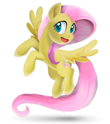 Size: 1076x1209 | Tagged: safe, artist:jeageruzumaki, fluttershy, pegasus, pony, g4, female, mare, simple background, solo, spread wings, transparent background, wings