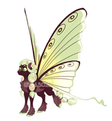 Size: 3900x4200 | Tagged: safe, artist:gigason, oc, oc only, oc:moon bell, changepony, hybrid, absurd resolution, female, obtrusive watermark, offspring, parent:cheerilee, parent:thorax, simple background, solo, transparent background, watermark