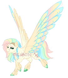 Size: 3400x3900 | Tagged: safe, artist:gigason, oc, oc:pastel peony, pegasus, pony, female, high res, magical lesbian spawn, mare, obtrusive watermark, offspring, parent:fluttershy, parent:vapor trail, parents:vaporshy, simple background, solo, transparent background, watermark