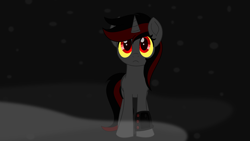 Size: 3840x2160 | Tagged: safe, artist:pearmare animation, oc, oc only, oc:blackjack, pony, unicorn, fallout equestria, fallout equestria: project horizons, colored sclera, fallout, fanfic art, glowing, glowing eyes, high res, movie accurate, pipbuck, preview, solo, yellow sclera