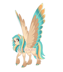 Size: 3700x4197 | Tagged: safe, artist:gigason, oc, oc:dune, pegasus, pony, female, high res, magical lesbian spawn, mare, obtrusive watermark, offspring, parent:coco pommel, parent:spitfire, simple background, solo, transparent background, watermark