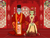 Size: 2048x1556 | Tagged: safe, artist:spike-love, spike, oc, oc:jade (queencold), dragon, g4, adult, angry, celebration room, character:fu-dao-long, character:mei-jia-ling, chinese dress, clothes, couple, dress, female, male, marriage, ship:jadespike, standing, wedding, wedding dress