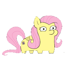 Size: 1000x1000 | Tagged: safe, artist:r5on11c, fluttershy, pegasus, pony, g4, animated, dancing, female, mare, simple background, solo, squatpony, transparent background, vibing