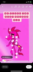 Size: 591x1280 | Tagged: safe, artist:enperry88, oc, oc only, oc:fleek, oc:fleek the dragon, dragon, blushing, dragon oc, looking at you, male, non-pony oc, pink background, pink eyes, shy, shy smile, simple background, sitting, smiling, solo