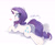 Size: 2675x2210 | Tagged: safe, artist:kqaii, rarity, pony, unicorn, g4, blushing, butt, darling, dock, female, heart, high res, looking at you, looking back, looking back at you, lying down, mare, plot, prone, rearity, simple background, smiling, smiling at you, solo, tail, underhoof, white background