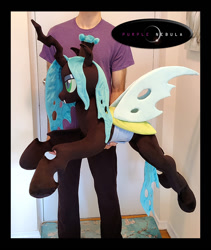 Size: 648x766 | Tagged: safe, artist:purplenebulastudios, queen chrysalis, changeling, changeling queen, g4, female, irl, life size, photo, plushie, solo
