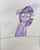 Size: 899x1125 | Tagged: safe, artist:mintytreble, twilight sparkle, pony, unicorn, g4, floppy ears, meme, meme template, pinpoint eyes, scared, solo, traditional art, twilight sparkle is not amused, unamused, unicorn twilight