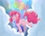 Size: 2000x1600 | Tagged: safe, artist:phoenixfox96, pinkie pie, earth pony, pony, g4, balloon, candy, cloud, female, floating, food, lollipop, mare, rainbow, solo, then watch her balloons lift her up to the sky