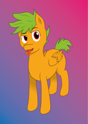Size: 1241x1754 | Tagged: safe, artist:jamextreme140, oc, oc only, oc:galder rust, pegasus, pony, illustrator, shading, shadow, tongue out