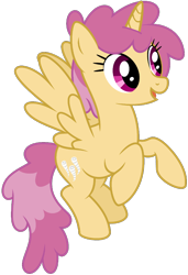 Size: 732x1072 | Tagged: safe, artist:curvesandlines, edit, dizzy twister, orange swirl, alicorn, pony, g4, alicornified, dizzicorn, female, flying, horn, mare, race swap, simple background, smiling, spread wings, transparent background, vector, wings