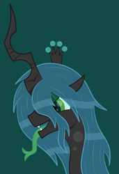 Size: 1628x2384 | Tagged: safe, artist:rugalack moonstar, queen chrysalis, changeling, changeling queen, g4, female, simple background, solo