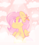 Size: 900x1024 | Tagged: safe, artist:angellafluff, fluttershy, pegasus, pony, g4, cloud, female, flower, flower in hair, mare, sitting, smiling, solo, spotlight