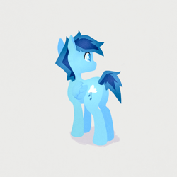 Size: 1688x1688 | Tagged: safe, artist:replacer808, oc, oc only, oc:happy dream, pegasus, pony, lineless, looking sideways, male, simple background, solo, stallion