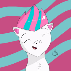 Size: 3000x3000 | Tagged: safe, artist:coffe_draws29, zipp storm, pegasus, pony, g5, eyes closed, high res, open mouth, solo