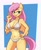 Size: 1310x1595 | Tagged: safe, artist:handgunboi, fluttershy, pegasus, anthro, g4, belly button, bikini, breasts, busty fluttershy, cleavage, clothes, female, grin, hand on hip, looking at you, peace sign, smiling, smiling at you, solo, stupid sexy fluttershy, swimsuit