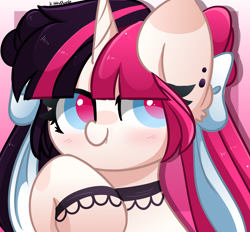 Size: 2800x2600 | Tagged: safe, artist:kittyrosie, oc, oc only, pony, commission, cute, cute little fangs, fangs, high res, ocbetes, solo