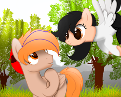 Size: 2508x2019 | Tagged: safe, artist:fededash, oc, oc only, oc:fededash, oc:pandauwu, pegasus, pony, brown eyes, crepuscular rays, flying, glass, high res, pegasus oc, tree